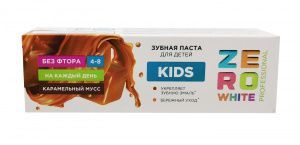 Зубная паста Zero White kids 4-8 лет карамельный мусс 100г