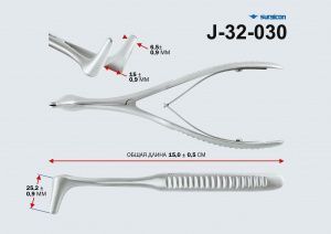 Зеркало носовое с длин. губок 22мм (Пакистан J-32-030/З-80-П)