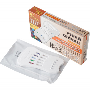 Тесты Narcocheck (тест-кассеты) для in vitro выявления наркотических веществ по моче.Опиаты/кокаин/марихуана/амфетамины/метамфетамин (уп.1 шт)