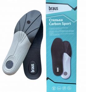 Стельки ортопед Braus CARBON SPORT р-р 35-36